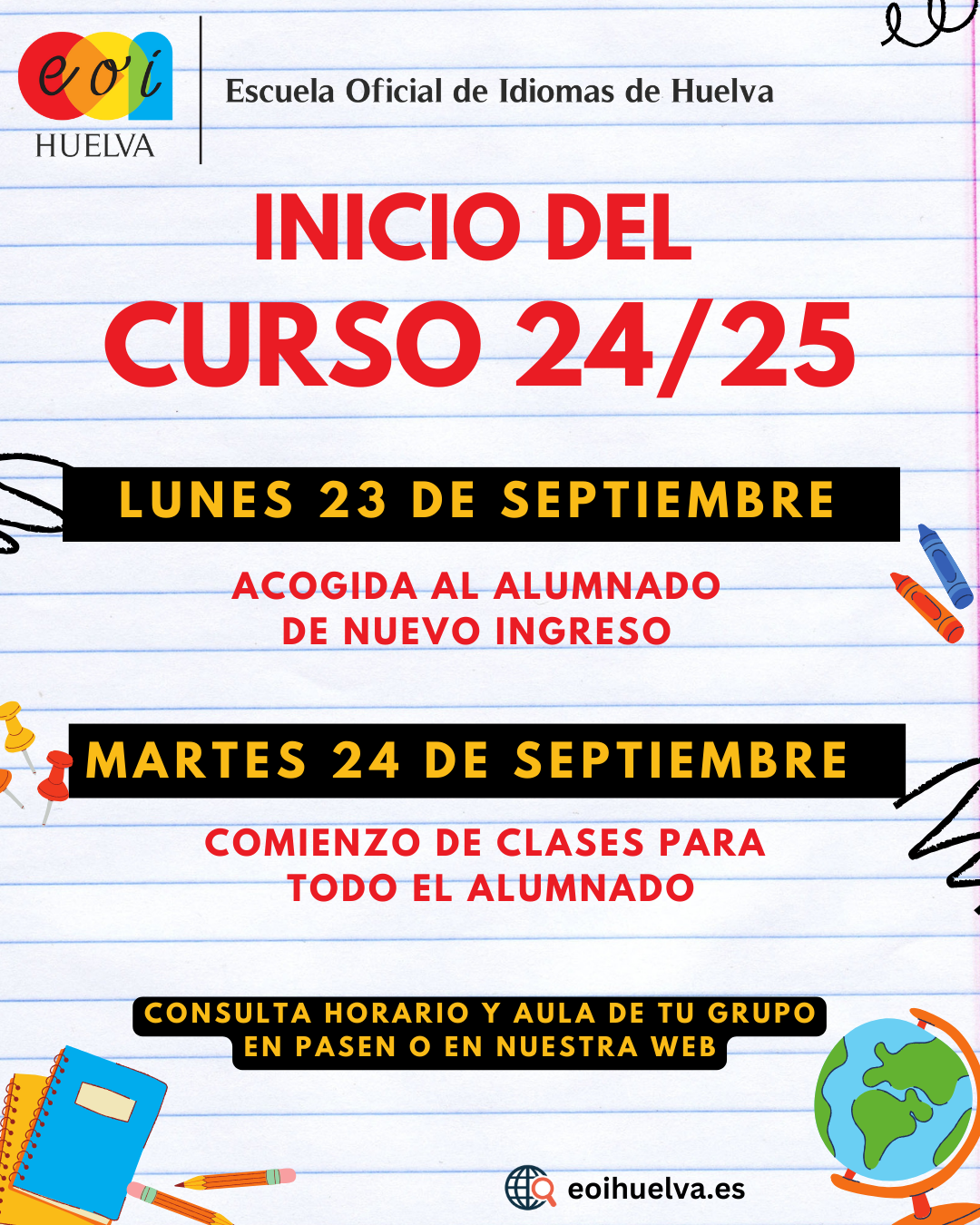 Inicio curso 24-25 EOI Huelva